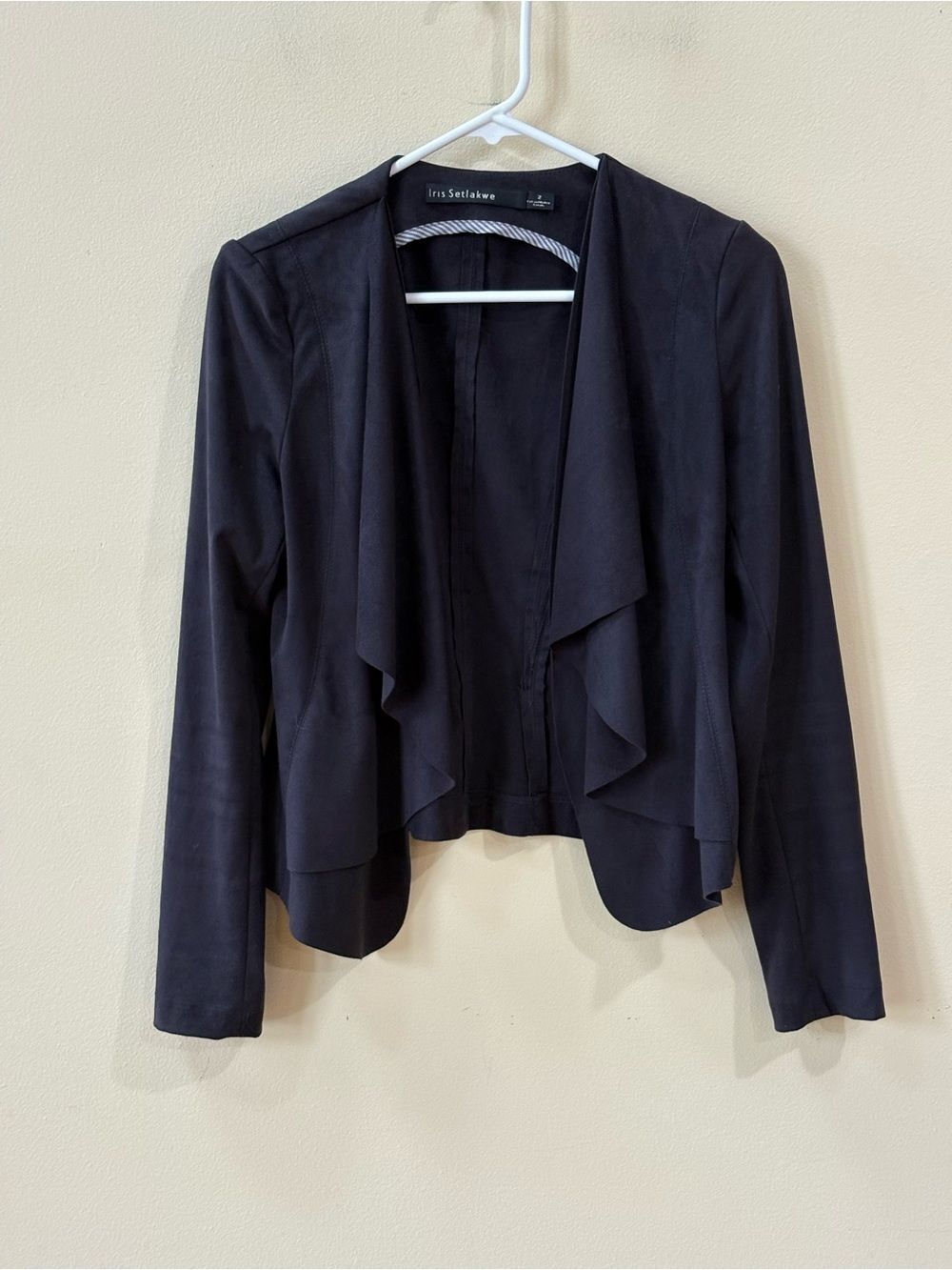 Iris Setlakwe Open Blazer Draped Front Jacket